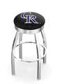 Colorado Rockies Chrome Diner Swivel Stool