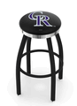 Colorado Rockies Chrome Ring Swivel Stool