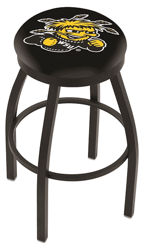 Wichita State Black Ring Swivel Stool