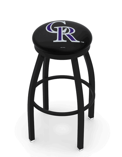 Colorado Rockies Black Ring Swivel Stool