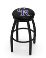Colorado Rockies Black Ring Swivel Stool