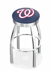 Washington Nationals Chrome Diner Swivel Stool