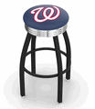 Washington Nationals Black Diner Swivel Stool