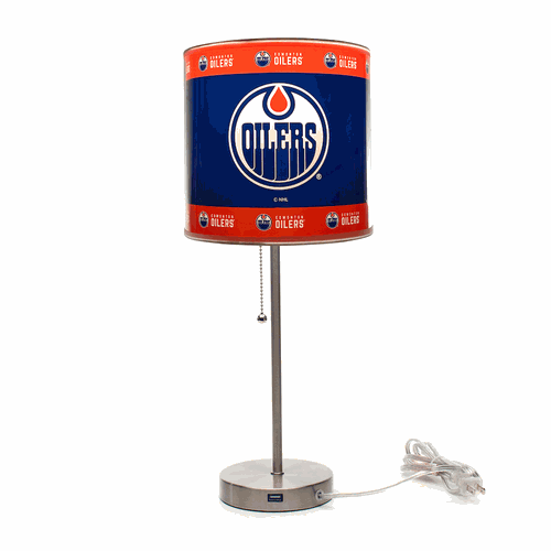 Edmonton Oilers Chrome Table Lamp