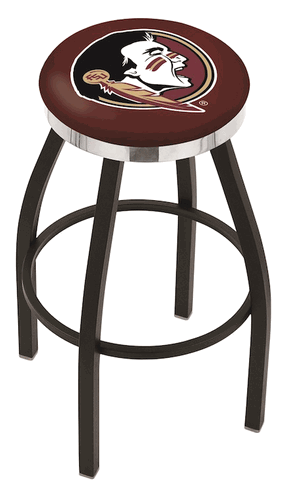 Florida State Head Chrome Ring Swivel Stool