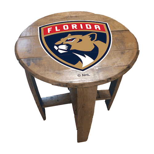 Florida Panthers Oak Barrel Table