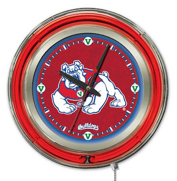 Fresno State Neon Clock 15