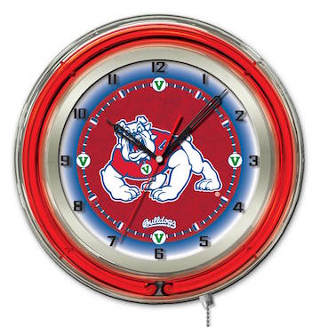 Fresno State Neon Clock 19
