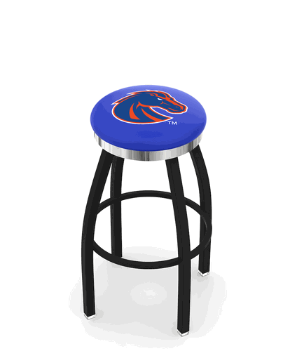 Boise State Chrome Ring Swivel Stool