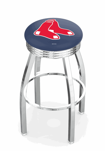 Boston Red Sox Chrome Diner Swivel Stool