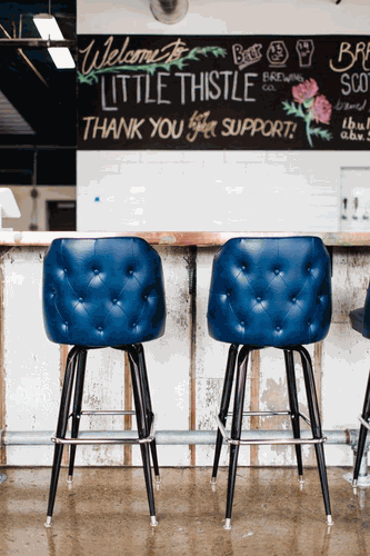 Buttoned Bucket Bar Stool