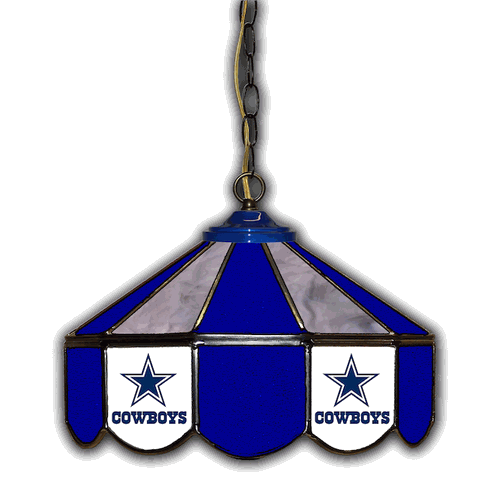 Dallas Cowboys 14 Stained Glass Pub Light