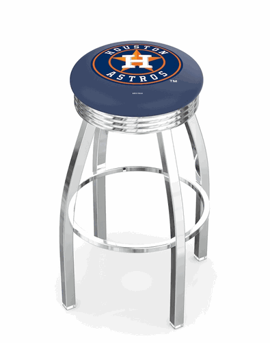 Houston Astros Chrome Diner Swivel Stool