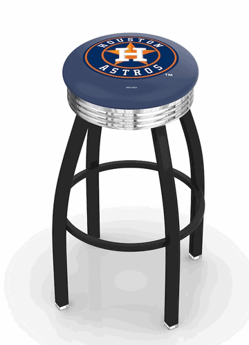 Houston Astros Black Diner Swivel Stool
