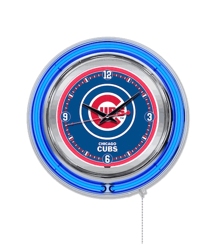Chicago Cubs Neon Clock 15