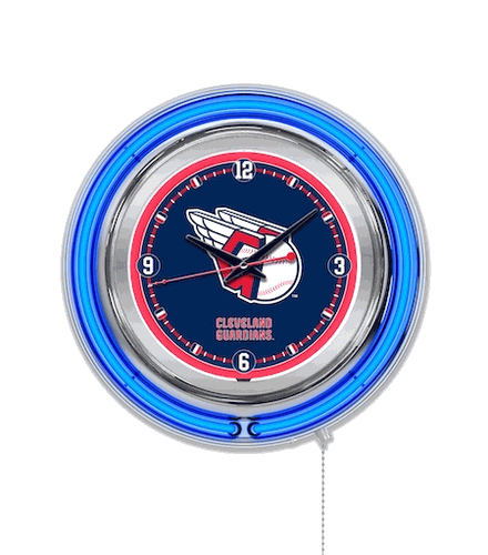Cleveland Guardians Neon Clock 15