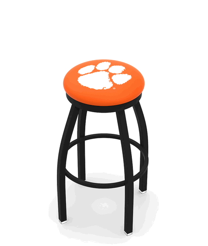 Clemson Black Ring Swivel Stool