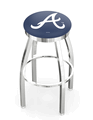 Atlanta Braves Ring Chrome Swivel Stool