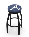 Atlanta Braves Black Ring Swivel Stool