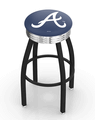 Atlanta Braves Black Diner Swivel Stool