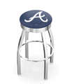 Atlanta Braves Chrome Diner Swivel Stool
