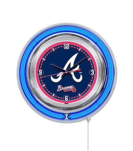 Atlanta Braves Neon Clock 15