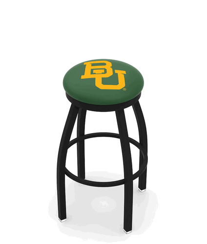Baylor Black Ring Swivel Stool