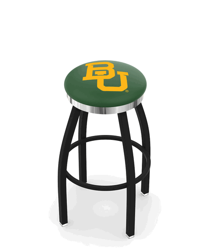 Baylor Chrome Ring Swivel Stool