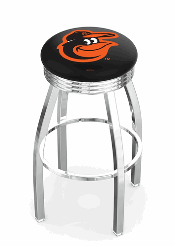 Baltimore Orioles Chrome Diner Swivel Stool