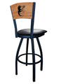 Baltimore Orioles Wood Back Swivel Stool