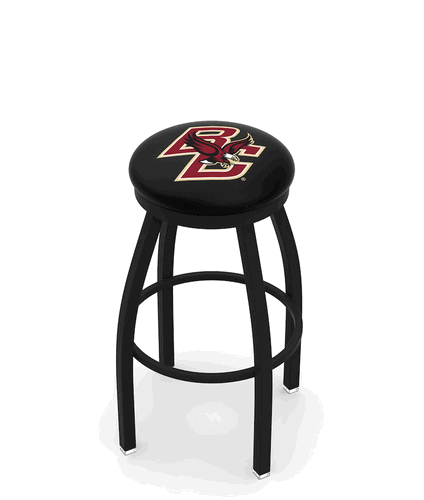 Boston College Black Ring Swivel Stool