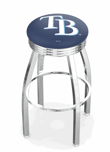 Tampa Bay Rays Chrome Diner Swivel Stool