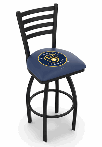 Milwaukee Brewers Ladder Back Swivel Stool