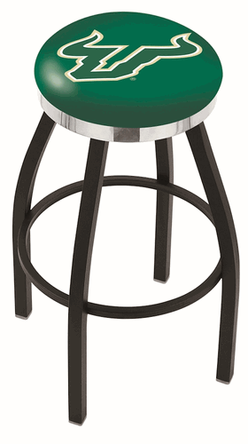 South Florida Chrome Ring Swivel Stool
