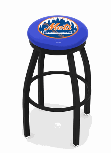 New York Mets Black Ring Swivel Stool