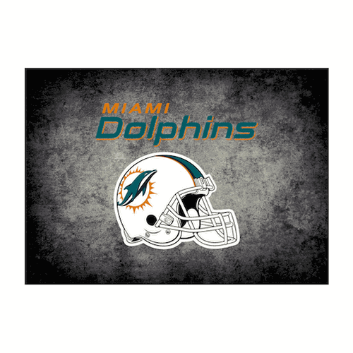 Miami Dolphins Distressed Rug