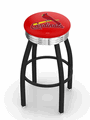 St Louis Cardinals Black Diner Swivel Stool