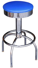 Backless Retro Swivel Barstool