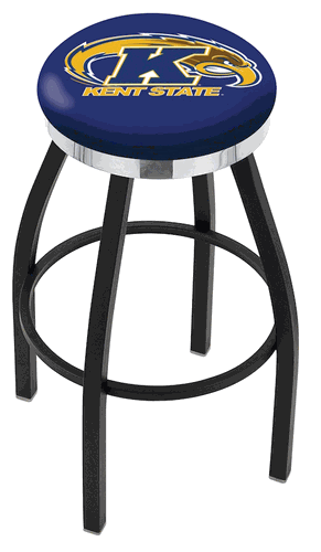 Kent State Chrome Ring Swivel Stool