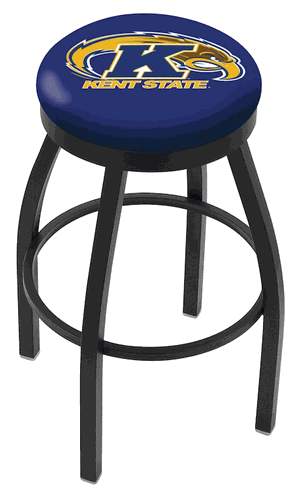 Kent State Black Ring Swivel Stool