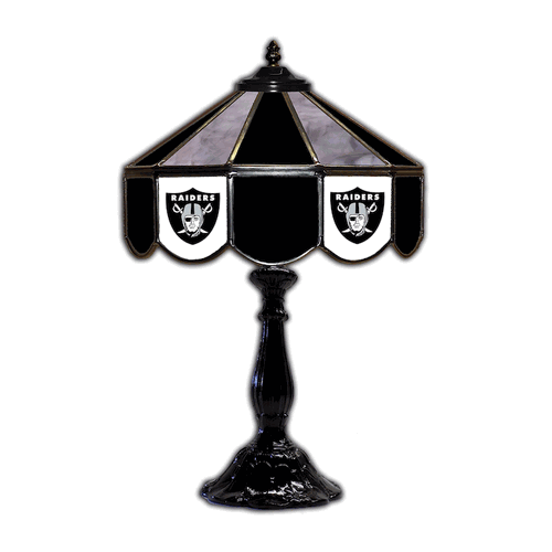 Las Vegas Raiders 21 Glass Table Lamp