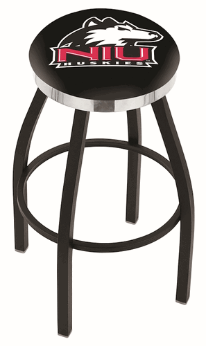 Northern Illinois Chrome Ring Swivel Stool