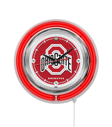 Ohio State Neon Clock 15