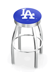 Los Angeles Dodgers Chrome Diner Swivel Stool