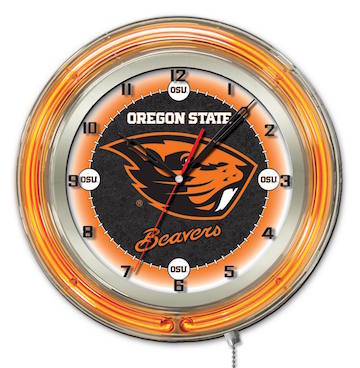 Oregon State Neon Clock 19