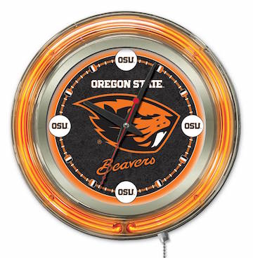Oregon State Neon Clock 15