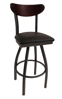 Open Back Bowed Barstool
