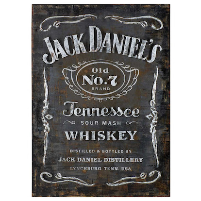Jack Daniel's Label Metal Wall Art