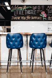 Buttoned Bucket Bar Stool