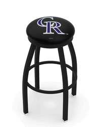 Colorado Rockies Black Ring Swivel Stool